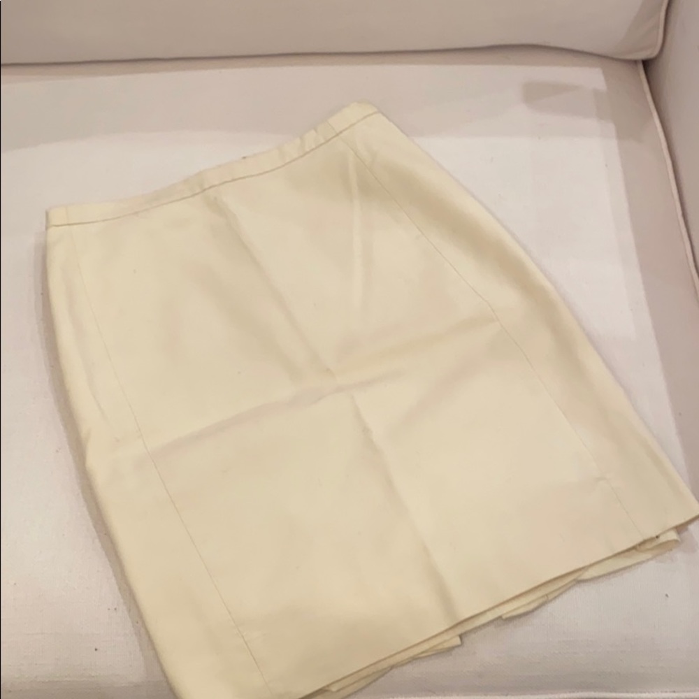 J. Crew cream cotton pencil skirt size 0